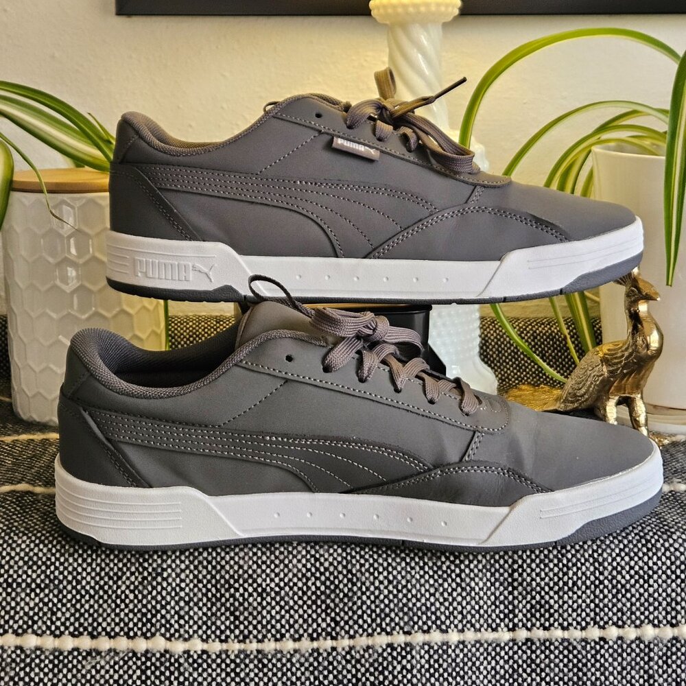 PUMA Men’s Skate Buck Lace Up Sneakers – Grey – Size 10 M